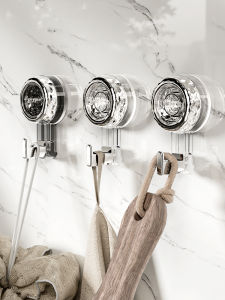 Móc Treo Tường Không Đục Lỗ Chịu Lực Mạnh Bằng Nhựa Có Thể Xoay Móc Treo Khăn Nhà Tắm Móc Treo Không Để Lại Dấu Vết