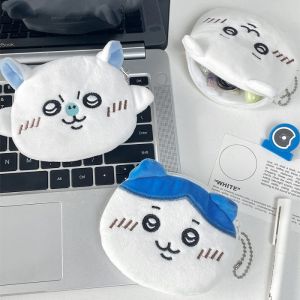 Chiikawa Dễ Thương Sang Trọng Usagi Hachiware Ví Đựng Tiền Xu Hoạt Hình Mini Dây Kéo Cô Gái Ví Đựng Tiền Xu