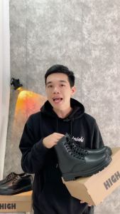 Boots thời trang MĐ G1105 da lì chống nhăn đế cao Chunky Combat