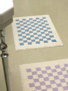 Thảm Phòng Tắm Kiểu Hàn Quốc Thấm Hút Thảm Vệ Sinh Thiết Kế Bàn Cờ Dễ Giặt Màu Sắc Tươi Mới Thảm Phòng Tắm Thoáng Khí