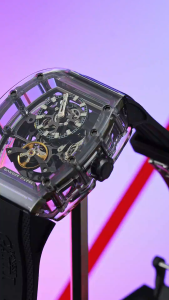 BONEST GATTI 2025 New Men Mechanical Watch Tonneau Crystal Case Skeleton Rubber Strap Light Luxury Luminous Wristwatch