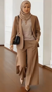 ( Promo Cuci Gudang ) INARA Set Jumbo LD 110 120 130 cm XL XXL XXXL Baju Setelan Wanita Kekinian Bahan Knit Premium Import Celana Kulot Lengan Puffy Model Kerah Kancing Busui