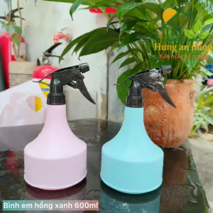 Bình eo 600ml nhựa phun sương cầm tay nhỏ gọn chăm sóc cây cảnh hoa lá tiện lợi