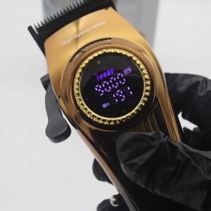 Kemei KM-1691 Professional Hair Clipper for Men - 9000RPM Cordless Cutting Machine with LED Display Low Noise USB Interface & Adjustable Rotation Speed