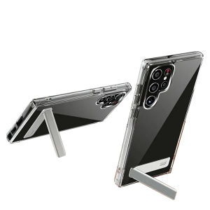 Ốp Điện Thoại Samsung Galaxy S23 Ultra Plus 22 S24 Trong Suốt Có Chân Chống Mỏng Chống Sốc Chống Trầy Xước Chống Bụi