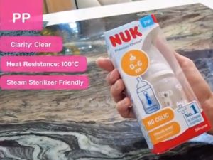 [Single/ Twin Pack] NUK Wide Neck 150ml/ 5oz PP Feeding Bottle Baby with Temperature Control