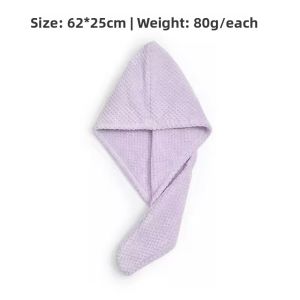 Long Hair Absorbent Towel Hat Soft Thick Bath Cap