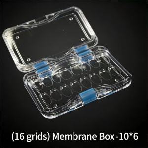 JNSUR Dental Clear Membrane Box Retainer CaseVeneer Box with Membrane Transparent Perforated Denture Storage Box Dentures Box