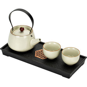 XIANGYE | Hotel and Personal Use Ceramic Tea Set a Teapot Two Cups Tea Tray