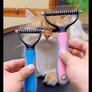 Pet Hair Knot Brush Comb Pet Comb Double Untie Knot Rake Pet Dog Cat Brush Hair Grooming Tool