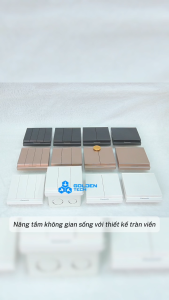 (Panasonic) Bộ 1234 công tắc 1 chiều dòng cao cấp Moderva - Màu Trắng Vàng ánh kim Xám ánh kim