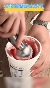 Stainless Steel Ice Cream Scooper Spoon Fruit Ball Digger 不锈钢雪糕勺 冰淇淋挖球器 水果挖球器