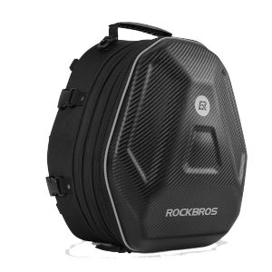ROCKBROS Motorcycle Tail Bag 35L Large Capacity Helmet Bag Rear Seat Bag Shoulder Bag Backpack for Travel with Waterproof Rain Cover