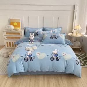Fleece Cover Milk Velvet Cartoon Single Quilt Thick Warm Duvet for Autumn and Winter 220x240 Bedding