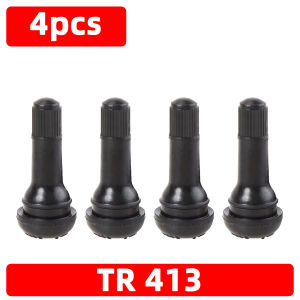 PINMOAP Vacuum Tire Valve TR413 Black Rubber Valve And Alloy Valve Automobile Tire Valve Motorcycle Vacuum Tire Vacuum Nozzle