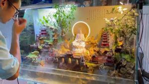 Cổng tam quan mini - Phụ kiện trang trí tiểu cảnh bể cá non bộ sân vườn (NS001)