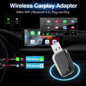 Bộ Chuyển Đổi Không Dây 2 Trong 1 Android Auto Và Carplay Kết Nối USB Dùng Được Cho Lexus Toyota VW Benz Kia MG Haval - Hộp Thông Minh Chuyển Đổi Từ Có Dây Sang Không Dây