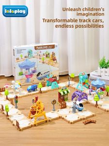 LALAPLAY | Electric Childrens Puzzle Track Train DIY Castle Maze Toy for Girls 1-3 Years Old