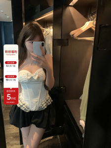 Lukira Black Flower Bud Casual Pants Women Summer Slimming Lantern Shorts Simple Style Natural Waist Button Closure Loose Fit