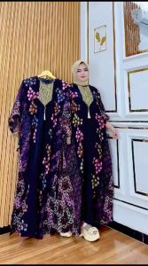 Gamis Setorjoan Bunga Tulip Rayon Tebal