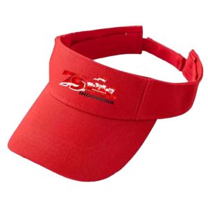 topi golp dewasa sablon DTF / topi bolong logo 17 Agustus merah putih
