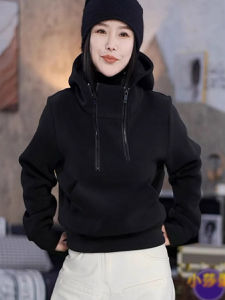 French Elegance Casual Sports Hooded Dralon Sweatshirt