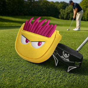 Golf Mallet Putter Cover Cartoon Funny Soft Lined Easy to Clean Universal Square Head Protector Fits Most Mallet Putters