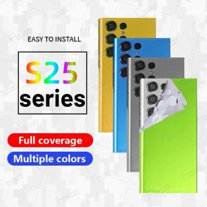 For Samsung Galaxy S25 S25 Plus S25 Ultra S24 S24 Plus S24 Ultra S23 S23 Plus S23 Ultra S22 Ultra Ice Surface Colorful Film Wrap Skin Phone Back Sticker Screen Protector Protective Camera Lens Cover Protector Film