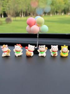 Cute Cat Car Decorations 2025 New Style Female Version Cat Shape Automobile Interior Ornaments Safe Keeping Functions