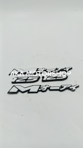 EMBOSS LETTER EMBLEM WATERPROOF FOR MIO 125 WHITE COLOR 2PCS INSIDE