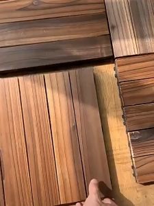 30X30CM Floor Decking Outdoor Wood Flooring Terrace Garden Decoration WPC Wooden Floor Kayu Carpet Home Decoration