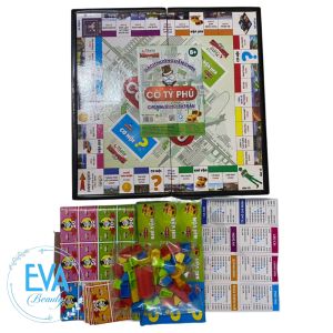 Bộ Đồ Chơi Bàn Cờ Tỷ Phú Nhựa Gấp SaTo Board Games Kèm Sách Hướng Dẫn