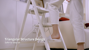 บันไดพับได้3ชั้น4ชั้น5ชั้น ท่อเหล็กคาร์บอนหนาพิเศษ รับน้ำหนักได้ 300KG พกพาสะดวกบันไดใช้ในบ้าน