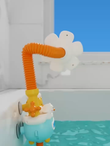 Oldlaiben Baby Bath Toys Electric Sunflower Shower Head Bathtub Sprinkler Water Spraying Toys Mandi Mainan