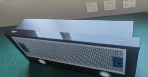Máy hút mùi âm tủ Kaff KF TL1009B inox kính đen công suất 700 m3 h thiết kế âm hiện đại