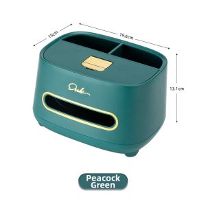 Multi-Function Paper Tissue Box Remote Organizer