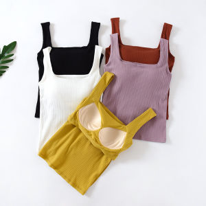 JIFANPAUL | Padded Racerback Integrated Vest Sleeveless Top
