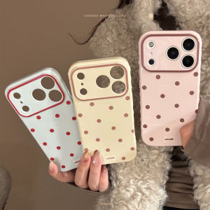 iPhone 17 Pro Max Color Block Ins Polka Dot Case For iPhone 17 16 Pro Max 15 14 13 12 11 Pro Max Minimalist Solid Color Shockproof TPU Soft Case