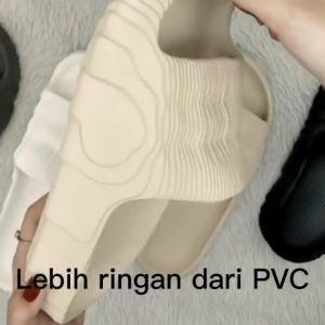 Sandal slop pria polos jelly casual EVA kekinian murah Sendal karet pria cowok flat slide rumah empuk nyaman premium anti slip