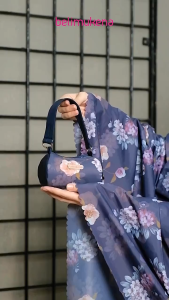 (FREE SAJADAH) Mukena Mini Parasut Travel Motif Premium Korea 2in1 Daily Lasercut