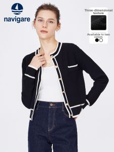 Navigare | Autumn Womens Knitwear Cardigan Short Multi-Pockets