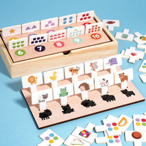 New Popular Pattern Matching Game Shape Cognitive Toy Educational Toys Wooden Multi functional game box gift Boys and girls
