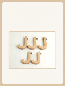 BEIQIVI | Wall-Mounted J-Hook Wooden Hanger 15mm