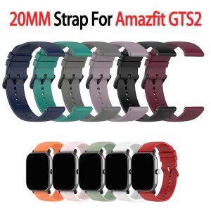 For Amazfit Bip 3 Pro/S Lite/U Pro/GTR 42mm Correa 20mm Silicone Band Strap For Amazfit GTS 4 Mini/2 2E 3 Wristband Bracelet