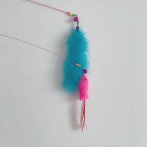 Đồ chơi mèo cần câu mèo dây thép gắng lông vũ chuông lục lạp - bibopetcare