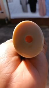 Pipa GG Lokal Merah Bening Pucuk Besar Panjang 20cm Utuh Asli