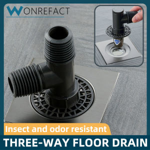 Increase Cailber Special Joint Three-Way Washing Machine Floor Drain Bathroom Sewer Floor Drain Tee Insect-Proof Cover