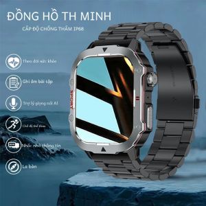 Đồng Hồ Thông Minh Quân Đội Xiaomi 2024 Dành Cho Nam Chống Nước Theo Dõi Thể Dục Ngoài Trời Theo Dõi Sức Khỏe Màn Hình 2.19" Hỗ Trợ Gọi BT Tương Thích Với Android Và iOS