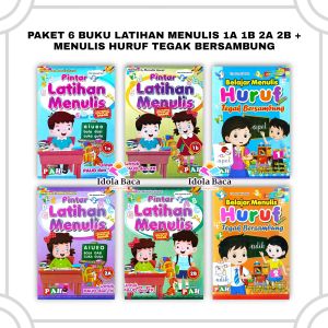 Paket 6 Buku - Pintar Latihan Menulis 1a 1b 2a 2b + Menulis Tegak Sambung 1 & 2 Col - PAH