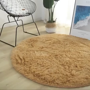 Tie-dyed Round 50x50cm Carpet Velvet Fluffy Rug Bedroom Plush Soft Anti-slip Floor Mat Carp Home Decoration